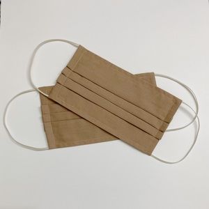 TAN / KHAKIS Pleated FACE MASK with filter Pocket
